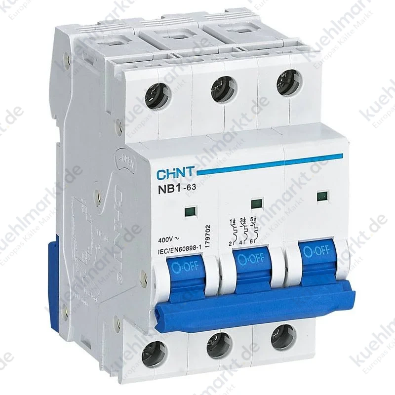 Chint Leitungsschutzschalter NB1-63 3P 10A 6kA C 3 Module 180352