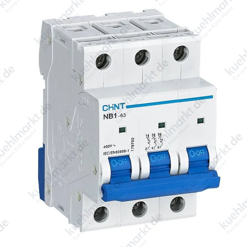 Chint Leitungsschutzschalter NB1-63 3P 6A 6kA C 3 Module 180388