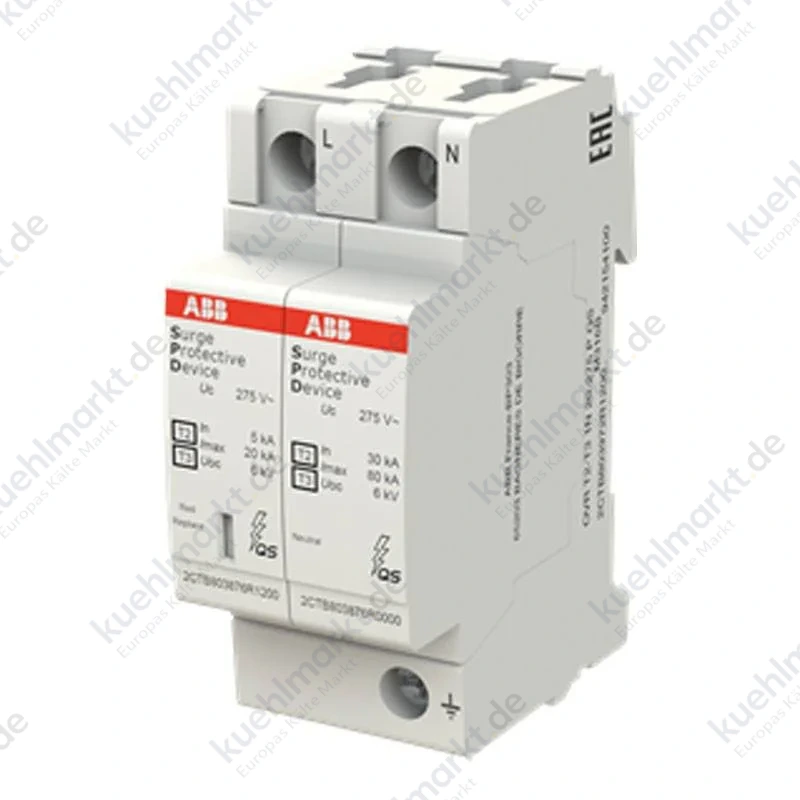 Abb Überspannungsableiter OVR T2 T3 1P+N 20 kA 2M OVR231N20275