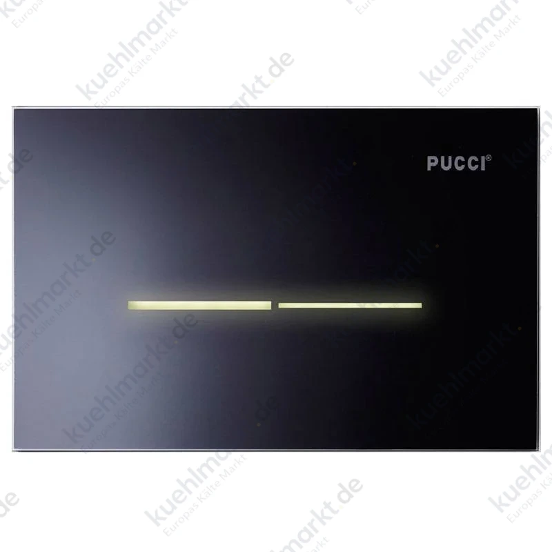 Pucci Eco Sfioro Betätigungsplatte für Spülkästen Schwarzglas 80140003