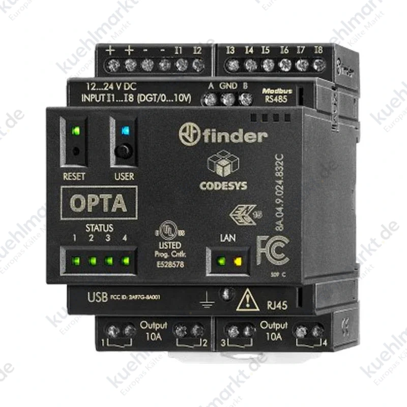 Finder Opta programmierbares Logikrelais 8IN/4OU 10A 24V 8A049024832C