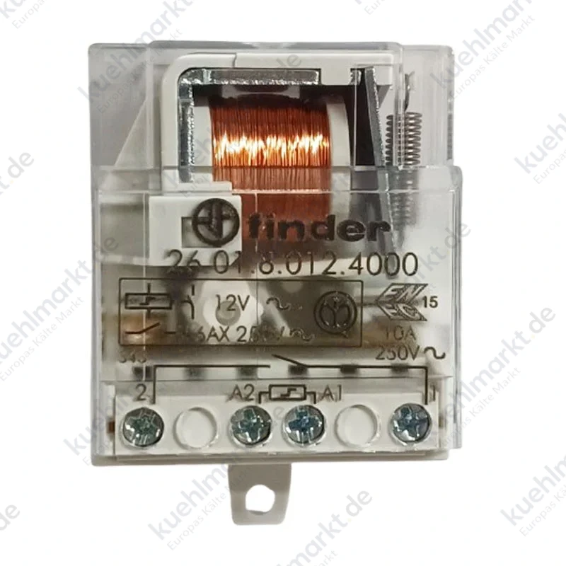 Finder Schrittrelais Stromstoßschalter 10A 12VAC 1NO 260180124000