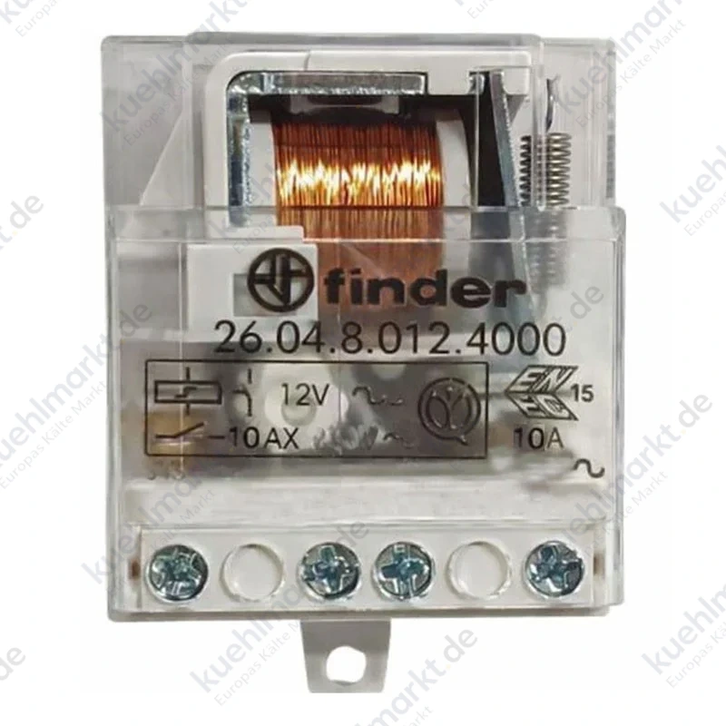 Finder Schrittrelais Stromstoßschalter 10A 12VAC 2NO 260480124000