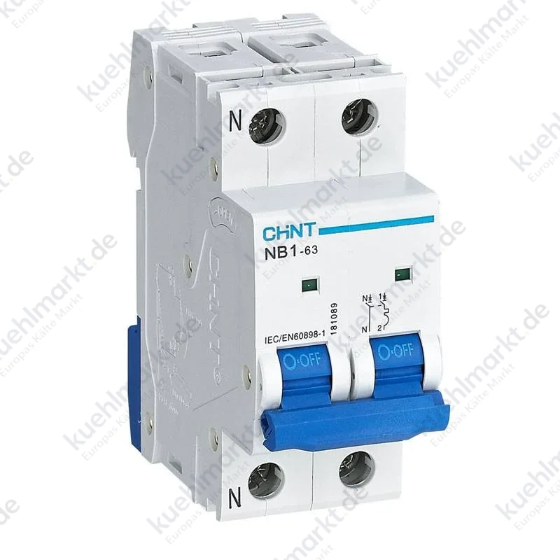 Chint Leitungsschutzschalter NB1-63 1P+N 50A 6kA C 2 Module 181173