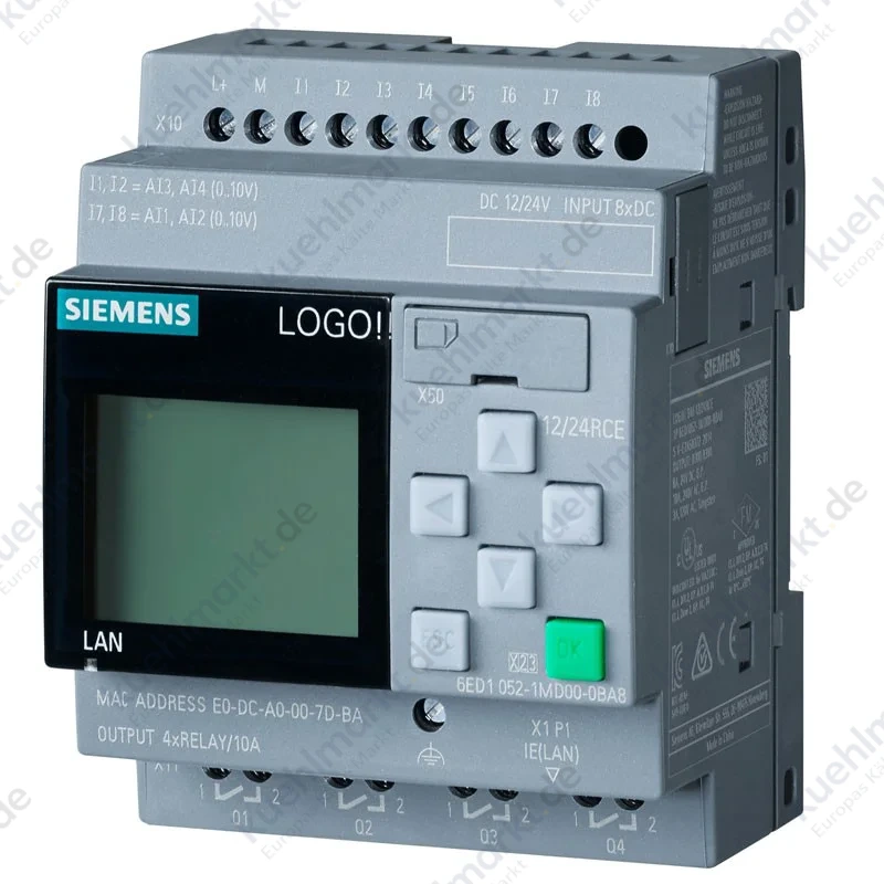 Siemens Logikmodul LOGO! 12/24RCE 8D 6ED10521MD080BA2
