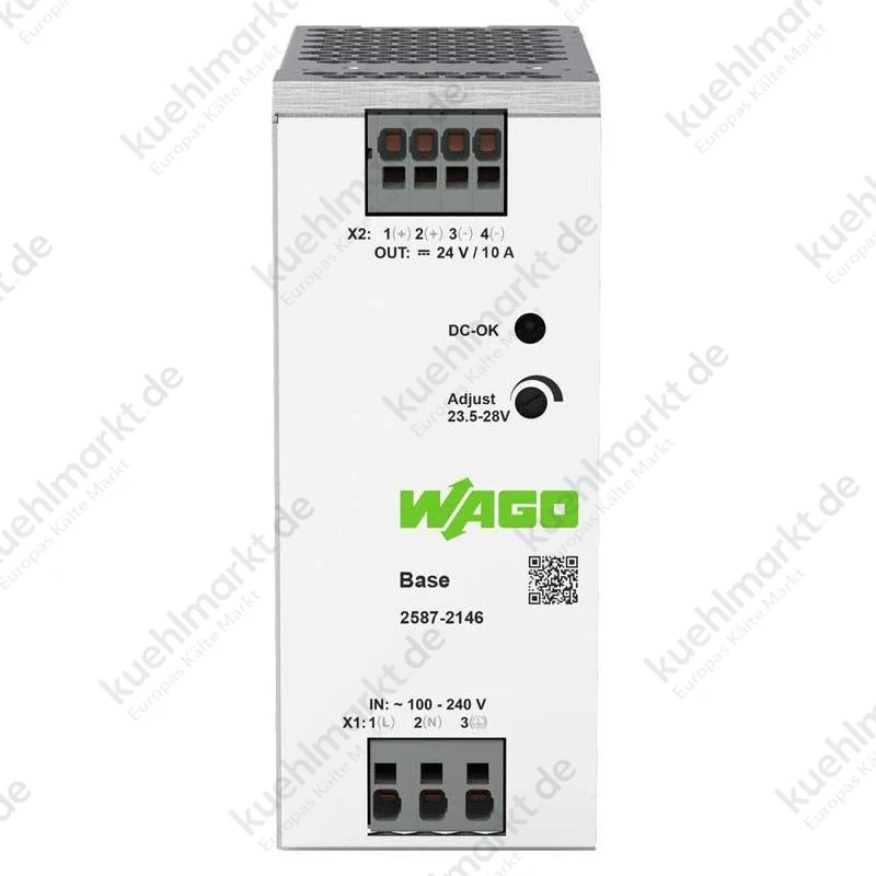 Wago Schaltnetzteil 10A 1 Phase 24DC LED DC-OK 2587-2146