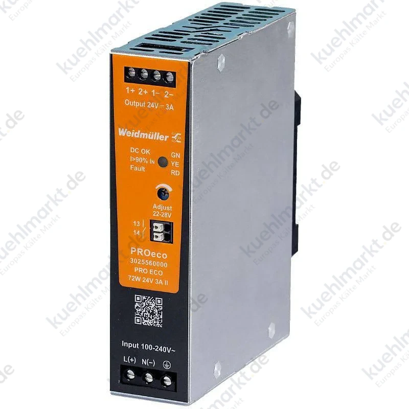 Weidmuller Pro Eco Schaltnetzteil 72W 1A/24V 3A 3025560000