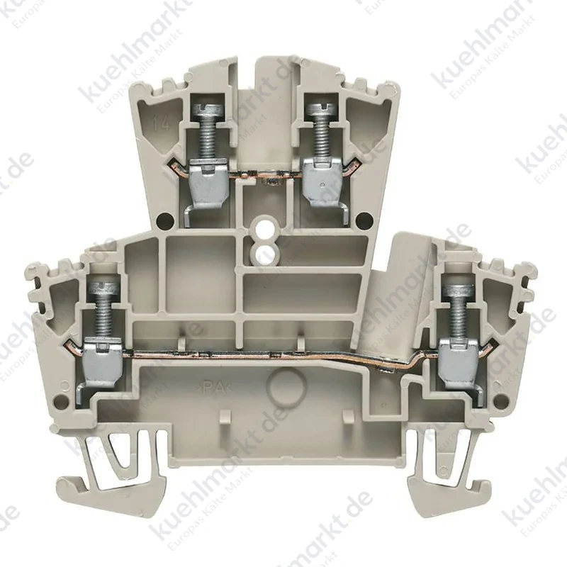 Weidmüller WDK 2.5 Durchgangsklemme 2.5mmq mit 2 Ebenen Beige 1021500000