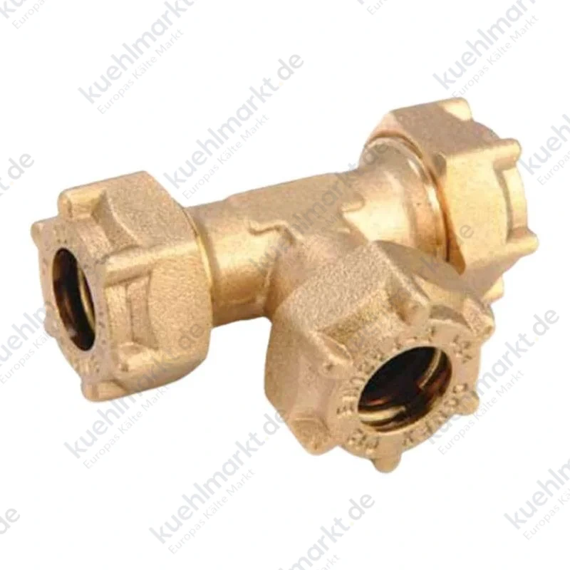 IBP T-Stück für Wasser und Gas I D 14 mm Messing IG601 01400000