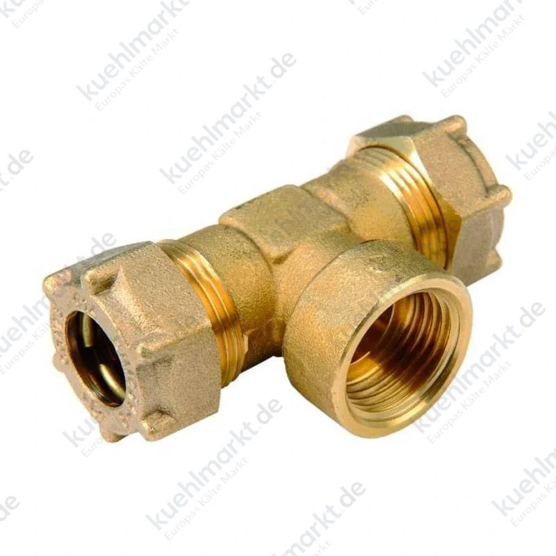 IBP T-Stück für Wasser und Gas I 18 mm x 3/4 Messing IG617 01806000