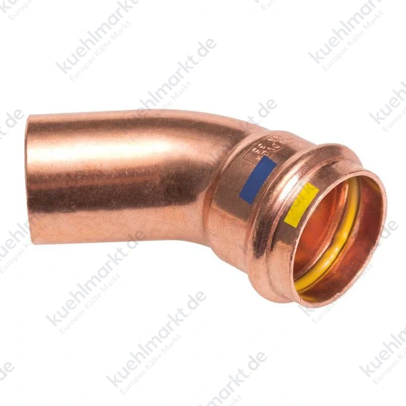 IBP 45-Grad-Bogen für Wasser und Gas A/I D 12 mm Kupfer P15040 01200000