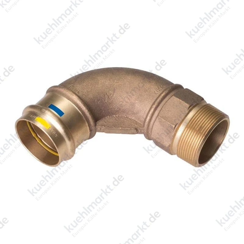 IBP 90-Grad-Bogen mit Gewinde für Wasser und Gas I/A D 22 mm x 3/4 P14001G02206000