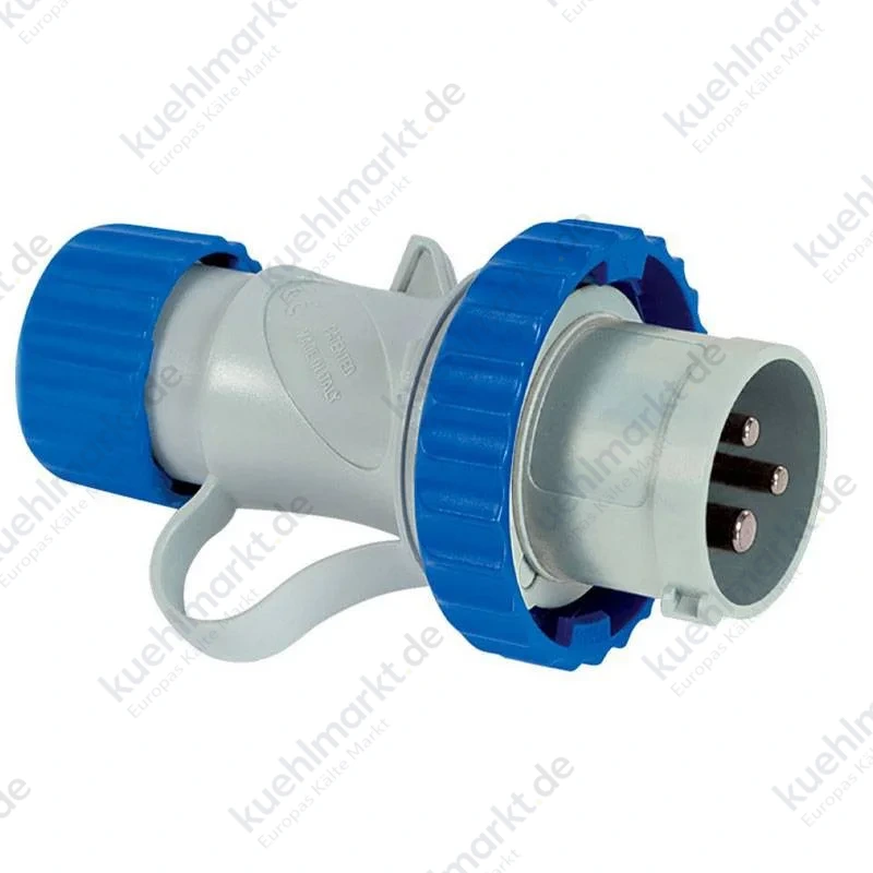 Fanton mobiler Industriestecker 2P+E 16A 230V IP67 blau 70140