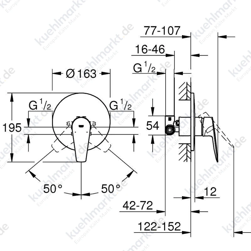 Grohe Bauedge Unterputz-Brause-Einhandmischer 29078001