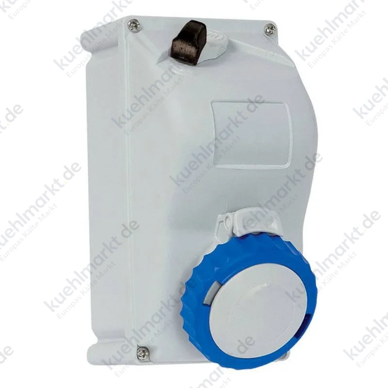 Fanton Industrie-Wandsteckdose 2P+E 16A 230V IP67 blau 73340