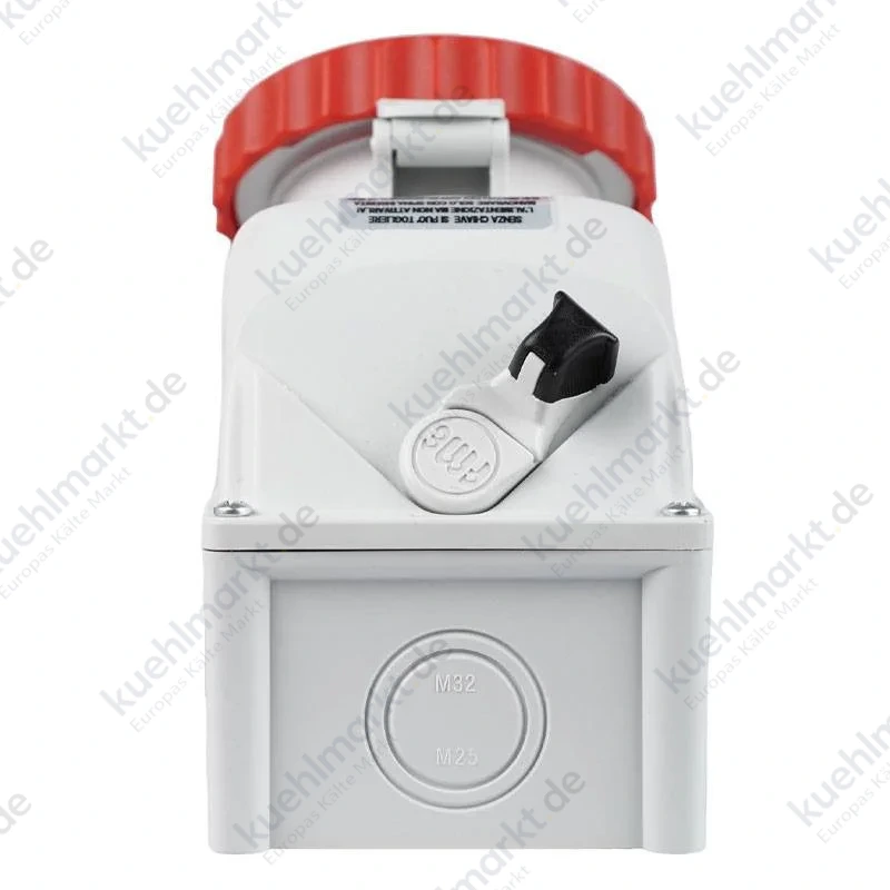 Fanton Industrie-Wandsteckdose 3P+E 16A 400V IP67 rot 73344