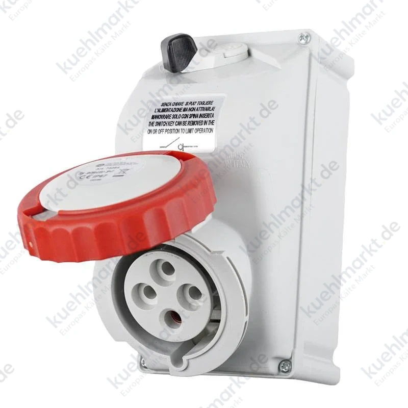 Fanton Industrie-Wandsteckdose 3P+E 32A 400V IP67 rot 73364