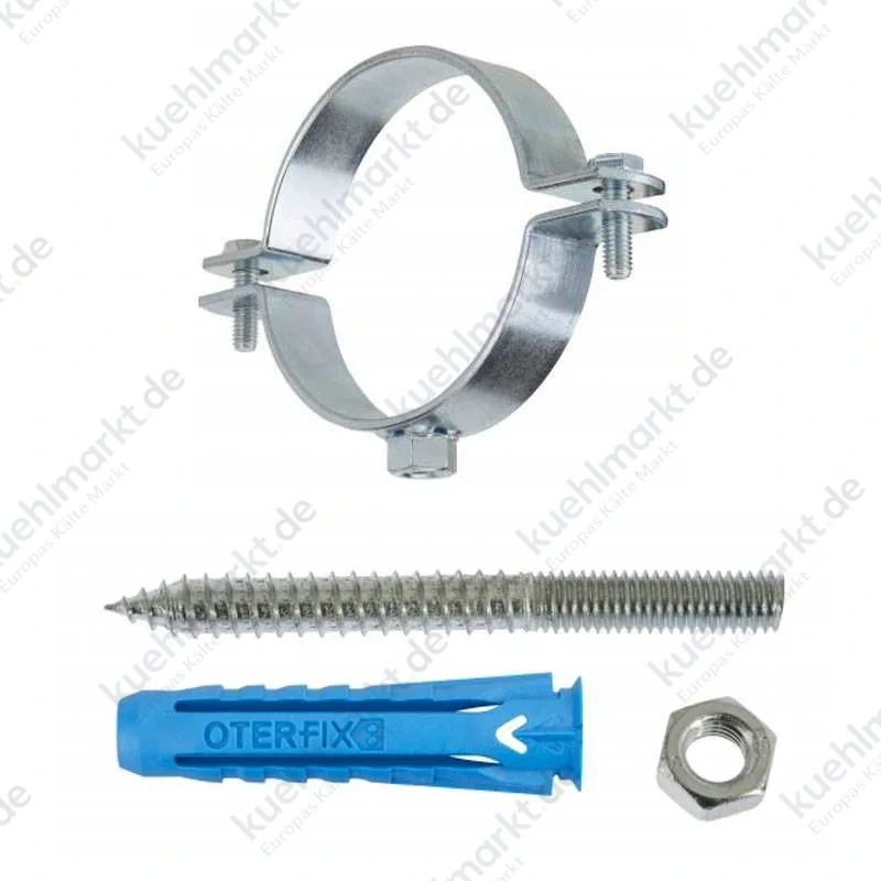 Oter Klemme mit Haken und Dübel Stahl für Rohre 3/8 82803