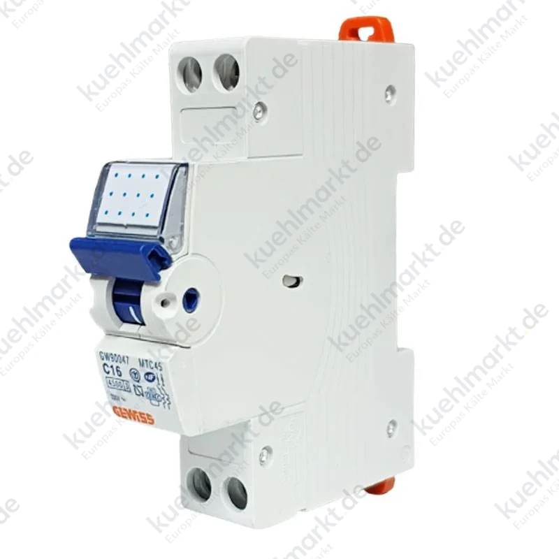 Gewiss Leitungsschutzschalter 16A 2P 4.5KA C 1 Modul GW90047