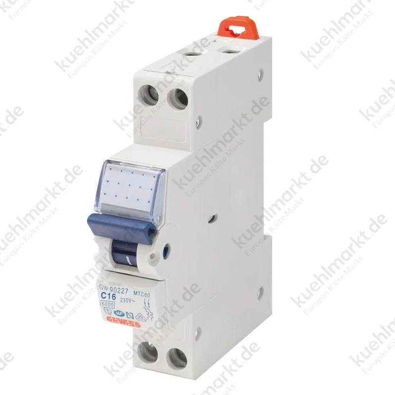 Gewiss Leitungsschutzschalter 16A 1P+N 6KA C 1 Modul GW90227
