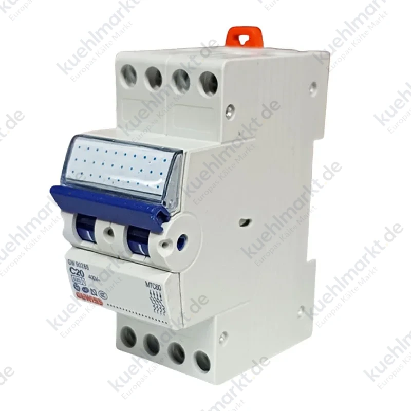 Gewiss Leitungsschutzschalter 20A 4P 6KA C 2 Module GW90288