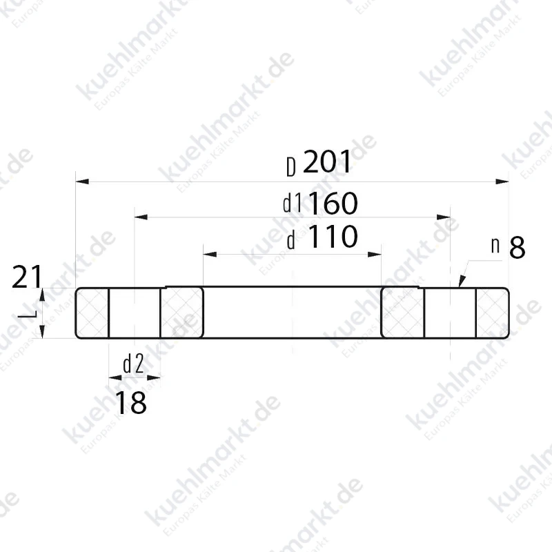Aquatherm Flansch in PP mit Stahleinsatz D 90 1040090155