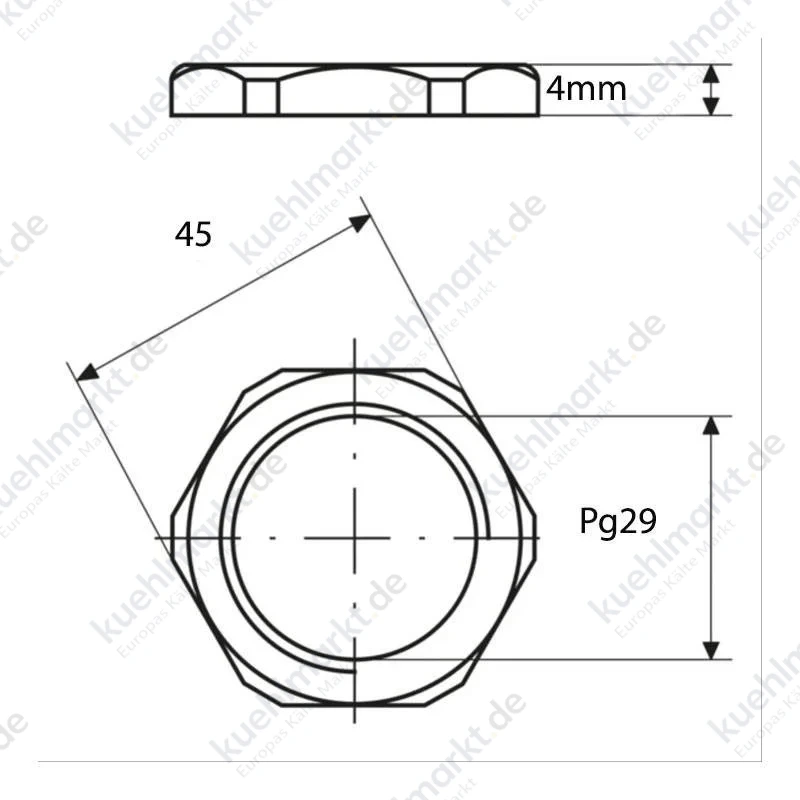 Cembre Messing Sicherungsmutter Pg29 2032029N