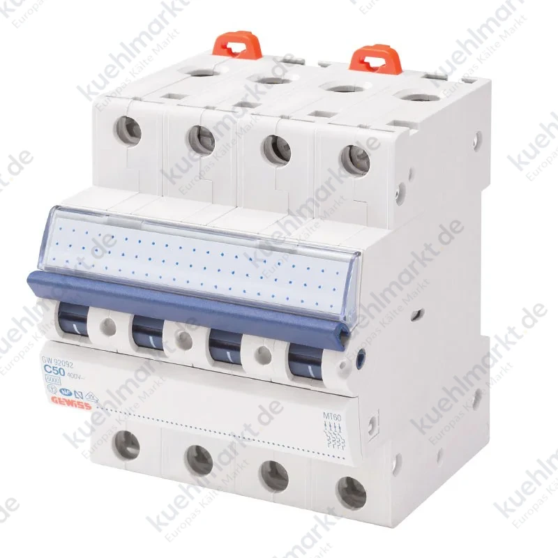 Gewiss Leitungsschutzschalter 50A 4P 6KA C 4 Module GW92092