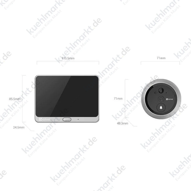 Hikvision Ezviz DP2 3MP Smart 2K Video-Türsprechanlage Guckloch 318500151