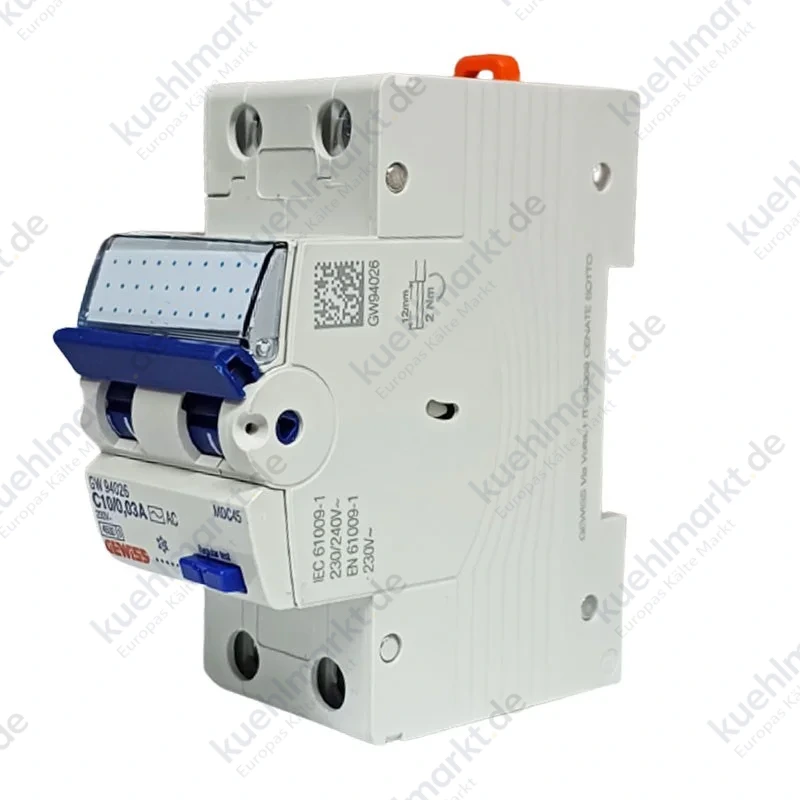 Gewiss Fehlerstrom und Leitungsschutzschalter 10A 2P 30MA AC 4.5KA 2 Module GW94026