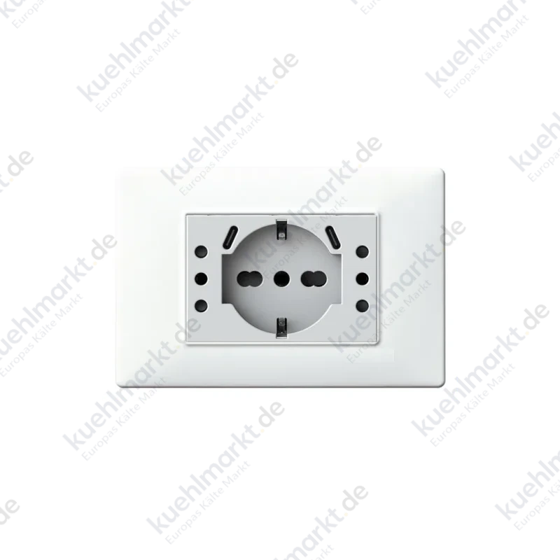 Bundle Kit 4Box für Vimar Plana weiß mit USB 4BUSBP503KIT.BN