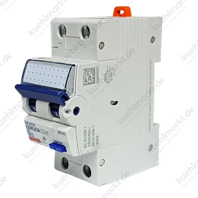 Gewiss Fehlerstrom und Leitungsschutzschalter 32A 2P 30MA AC 4.5KA 2 Module GW94030