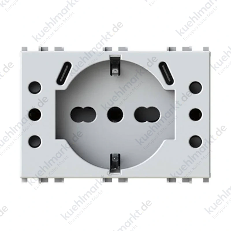 Bundle Kit 4Box für Vimar Plana weiß mit USB 4BUSBP503KIT.BN