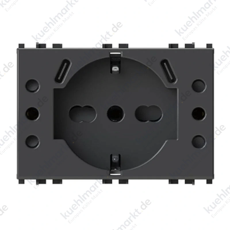 Bundle Kit 4Box für Vimar Arkè anthrazit mit USB 4BUSBP503KIT.AN