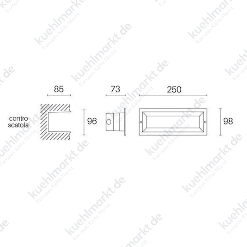 Sovil LED-Einbaustrahler mit Schlitzeffekt 13W 4000K grau 99153/16