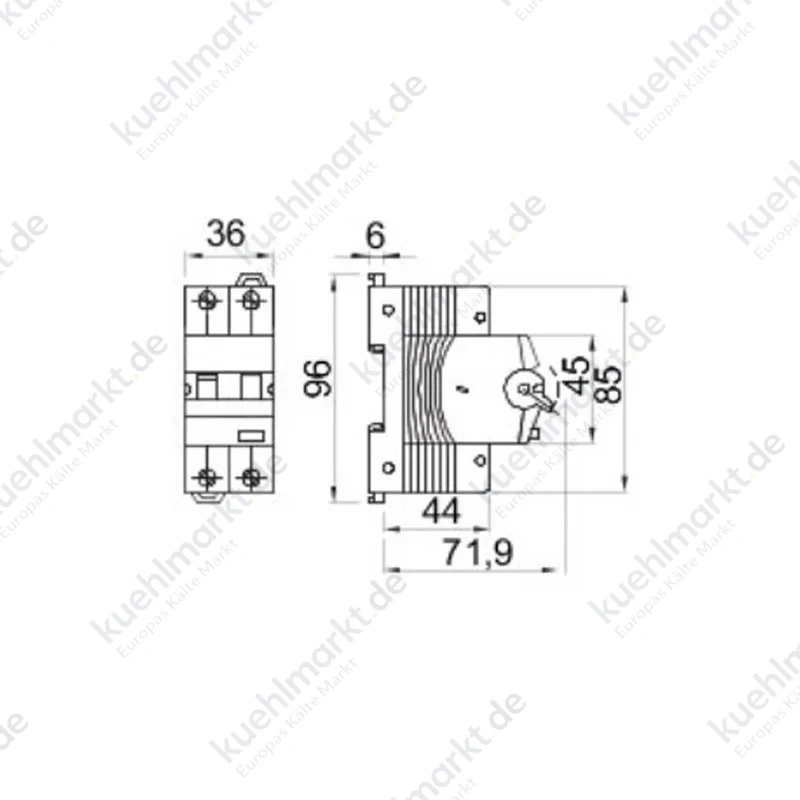 Gewiss Fehlerstrom und Leitungsschutzschalter 16A 1P+N 30MA AC 6KA 2 Module GW94107