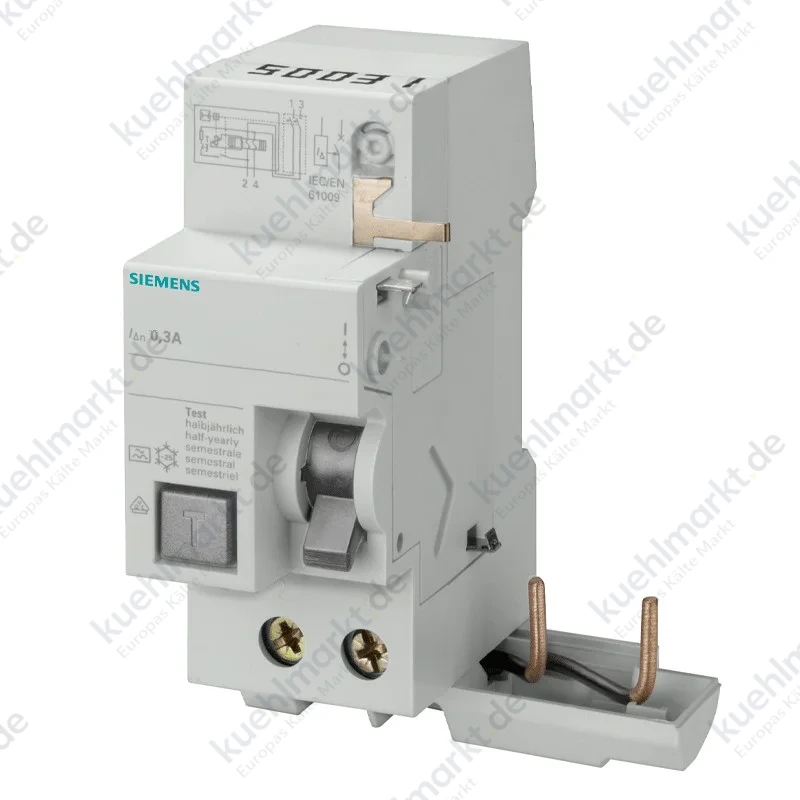 Siemens FI-Block 2P 63A 500mA AC Typ 2 Module für 5SY 5SM27250