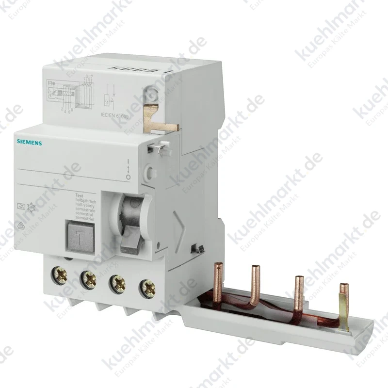 Siemens FI-Block 4P 63A 500mA AC Typ 3 Module für 5SY 5SM27450