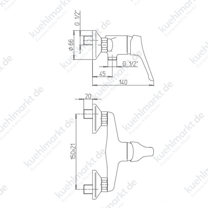 Paini Pilot Außenduscharmatur aus verchromtem Messing 04CR511P1