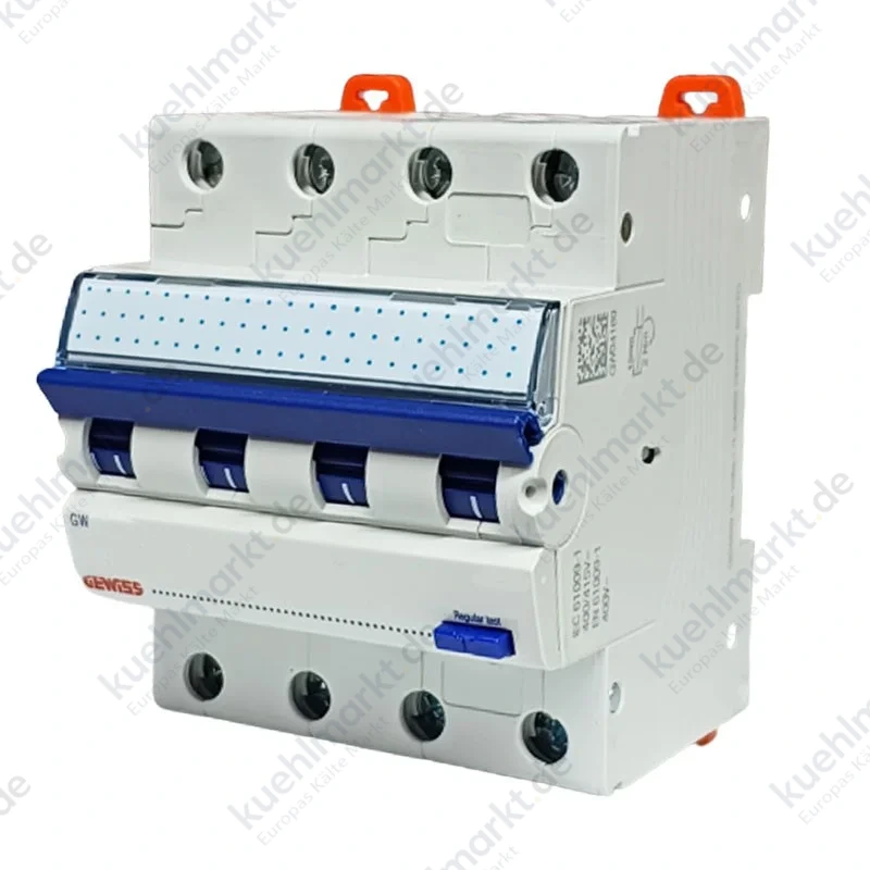 Gewiss Fehlerstrom und Leitungsschutzschalter 16A 4P 30MA AC 6KA 4 Module GW94167