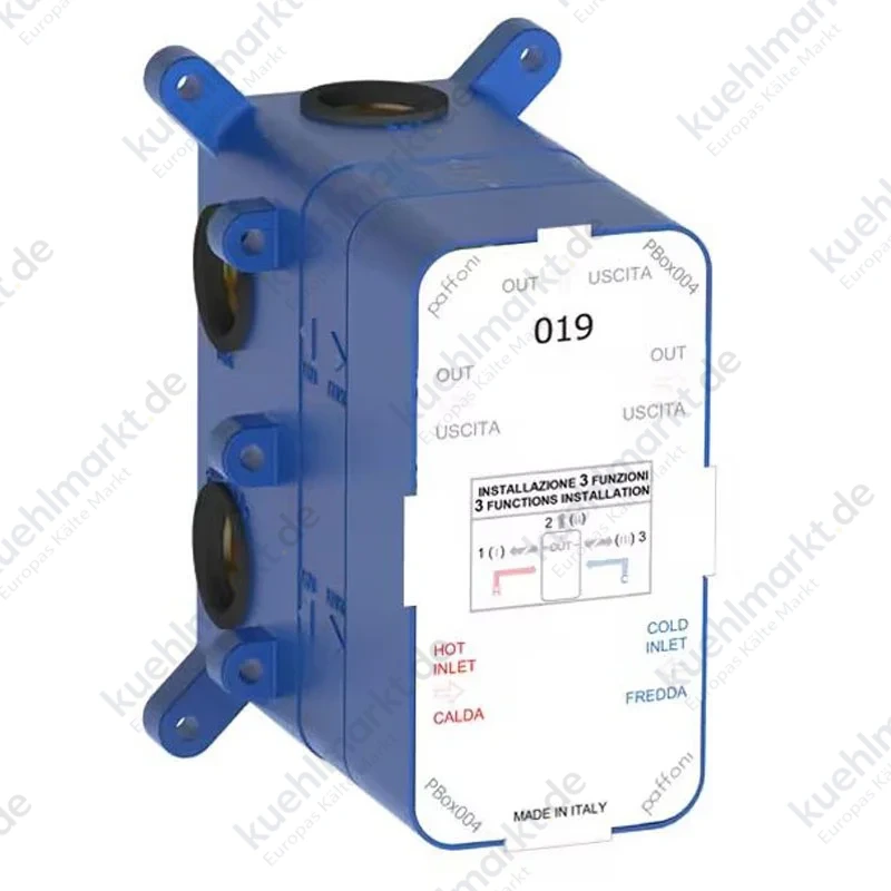 Paffoni Universeller Einbaukörper 3 Wege für Serie 019 PBOX004