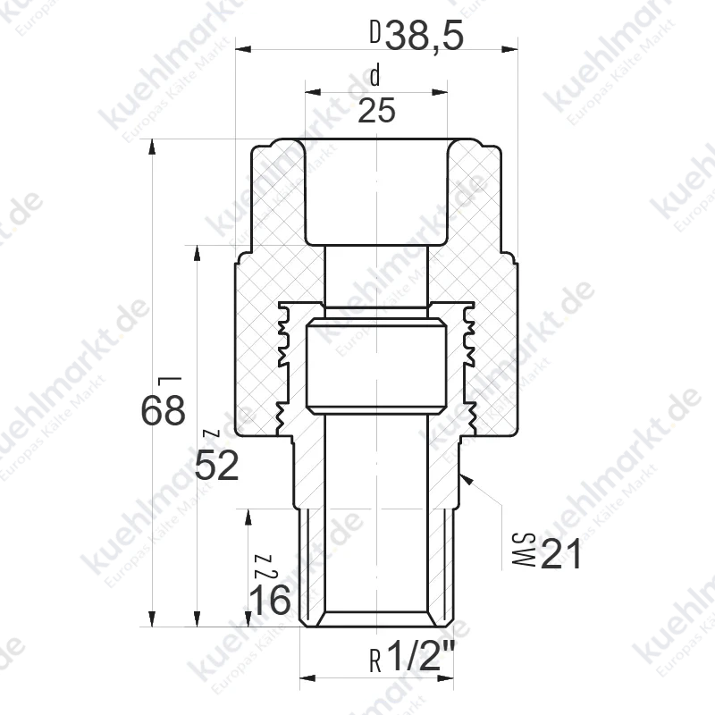 Aquatherm Verbindung D 25 1/2 Zoll Außengewinde 1070025029