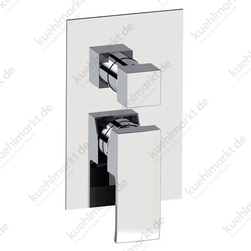 Paffoni Elle Platte und Hebel 2-Wege quadratisch verchromt ELBOX018CR