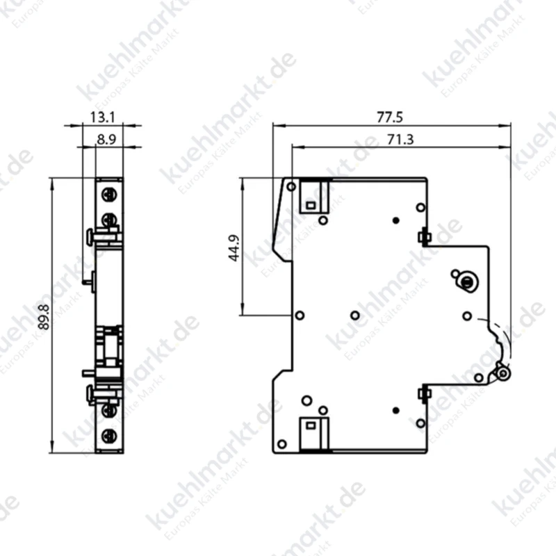 Störmeldekontakt Siemens 1NA+1NC 0,5 Module 5ST3020