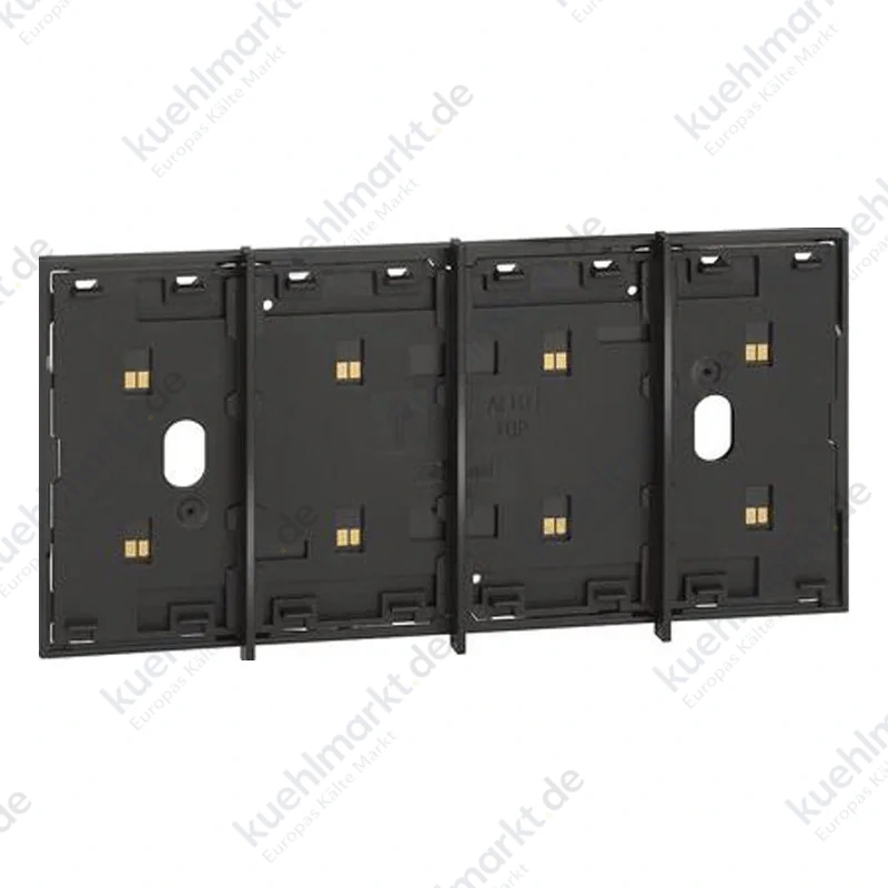 Bticino elektrifizierter Rahmen mit Zwischensteuertrennern Living Now 4 Module Schwarz KG8104