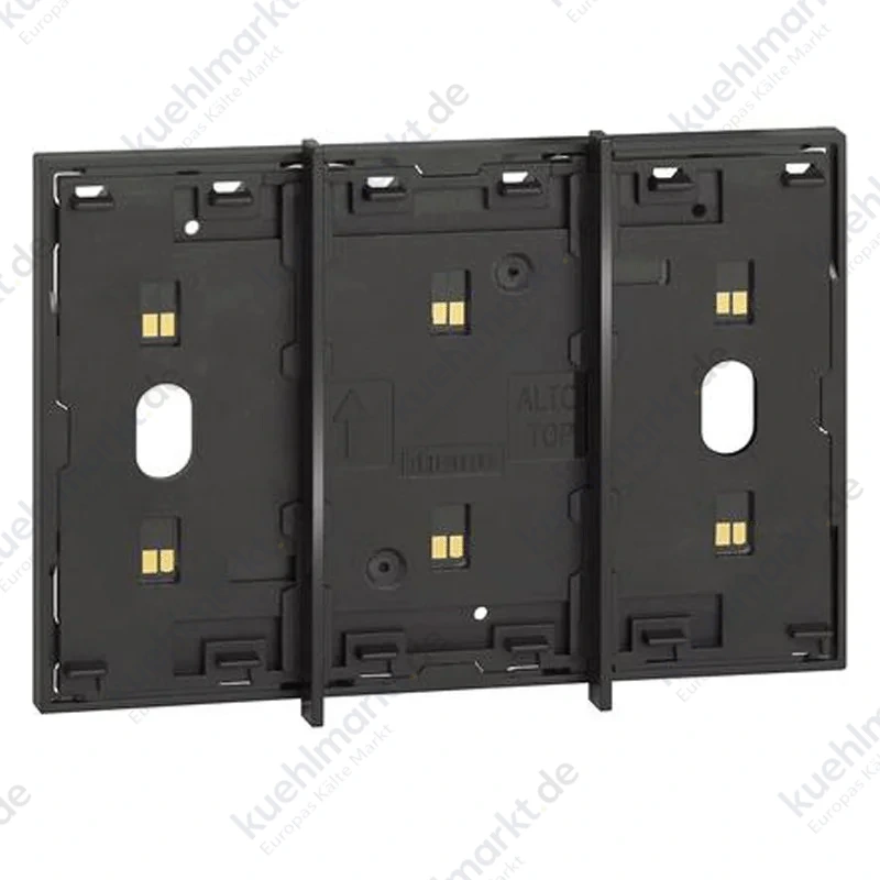 Bticino elektrifizierter Rahmen mit Zwischensteuertrennern Living Now 3 Module Schwarz KG8103