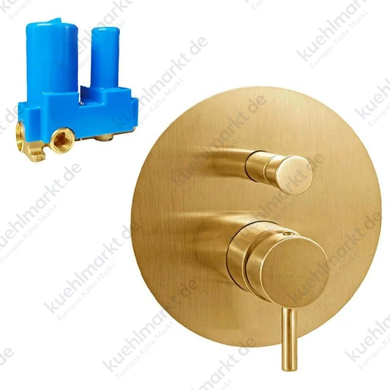 Paffoni Light Unterputz-Duscharmatur mit Umsteller gold LIG015HGSP