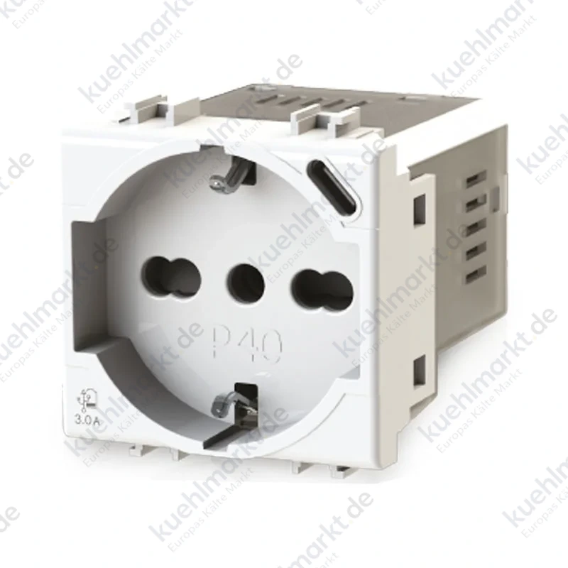 4Box zweipolig und Schuko Steckdose P40 mit USB 3.0A Bticino Livinglight 4B.N.P40.USB