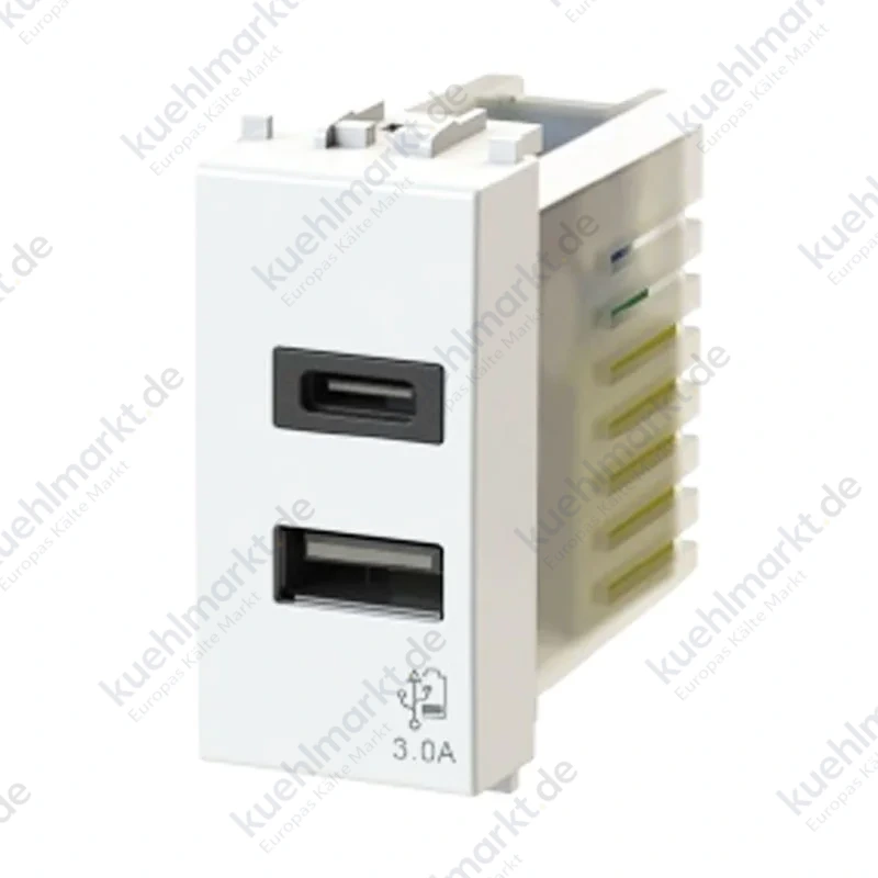 4Box 3.0A USB-Steckdose für Bticino Matix Serie weiß 4B.AM.USB.30