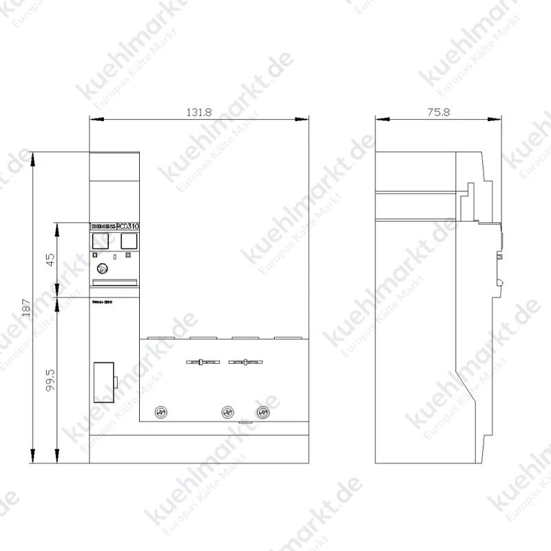 Siemens RCD310 Differenzialmodul für 3VA11 4 Pole 160A 3VA91140RS10